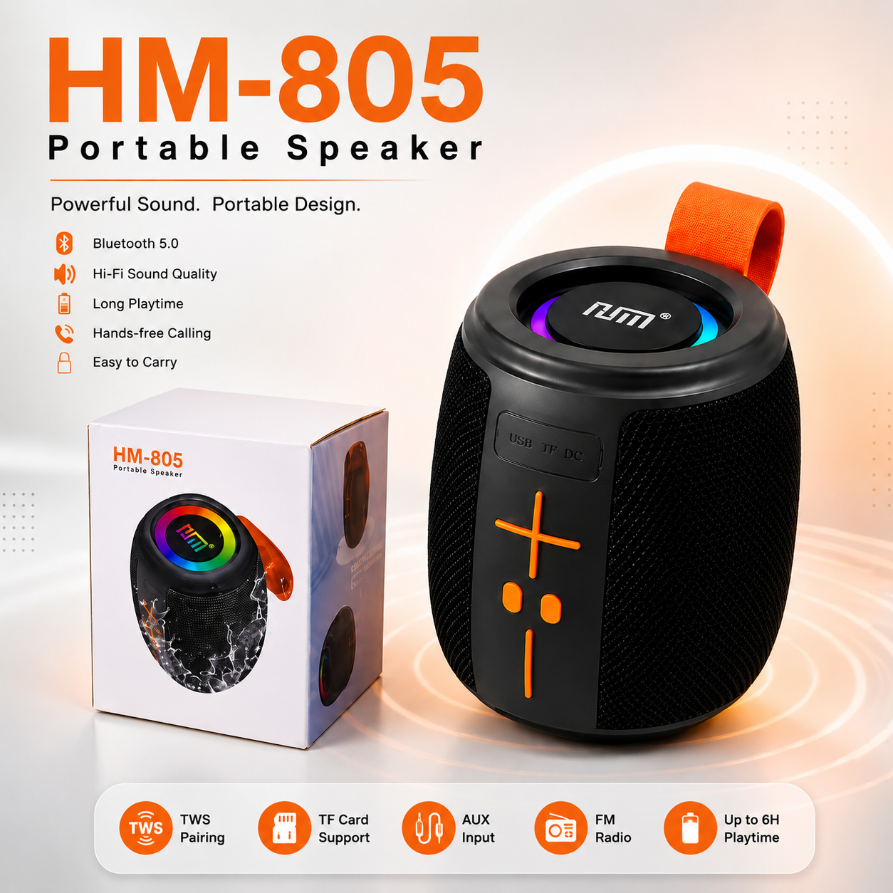 HM-805 Portable Bluetooth Speaker